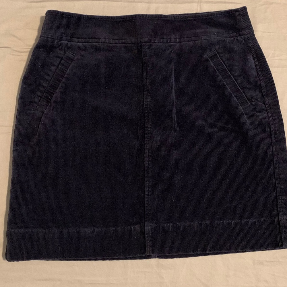 NEW Loft Navy Corduroy Skirt